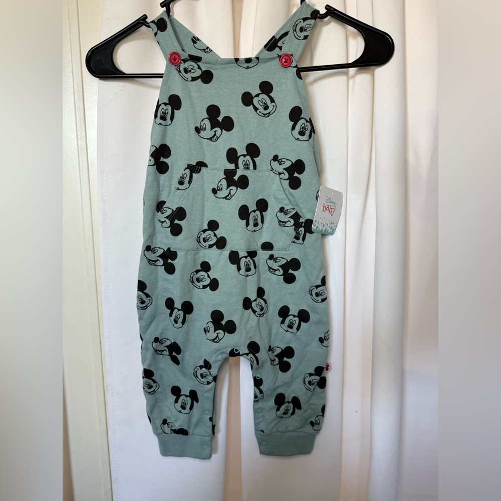 DISNEY Mickey Mouse 24 month/ toddler Overalls - Green